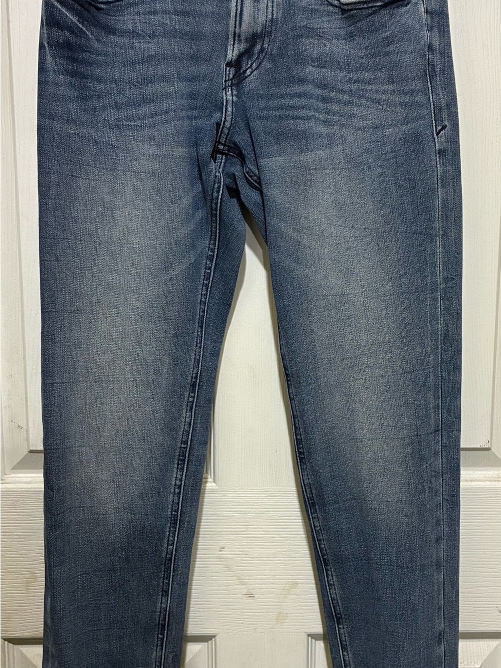 Express Men's Skinny Jeans in Washed Indigo Blue